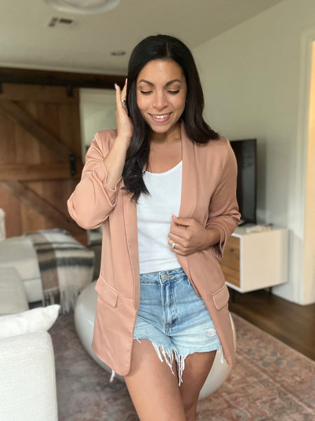 Tan womens blazer - Ayden Rose