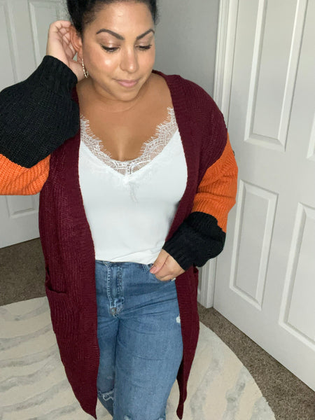 Fall Colorblock cardigan - Ayden Rose
