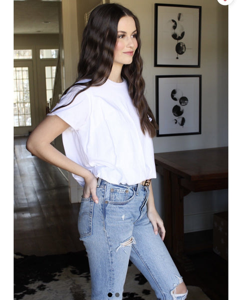 Cool white bubble short sleeved tee - Ayden Rose