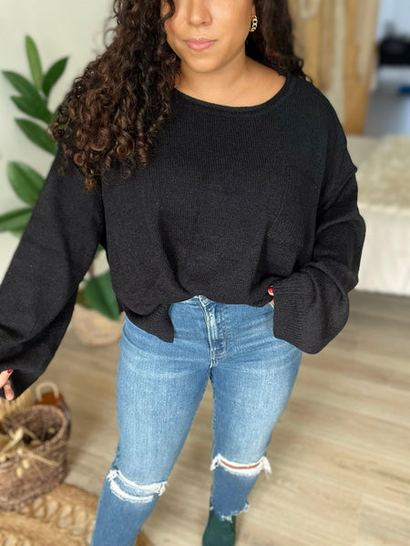 Cozy & cute black sweater - Ayden Rose