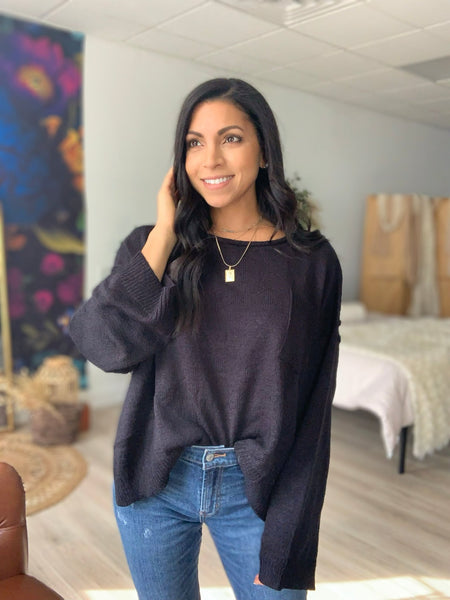 Cozy & cute black sweater - Ayden Rose