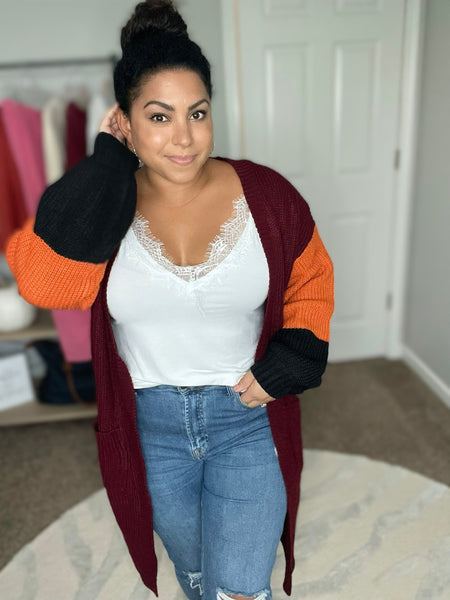 Fall Colorblock cardigan - Ayden Rose