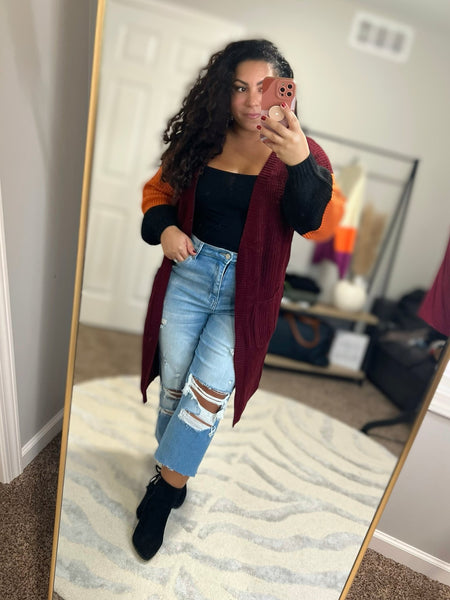 Fall Colorblock cardigan - Ayden Rose