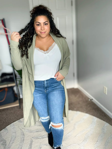 Sage oversized slouchy cardigan - Ayden Rose