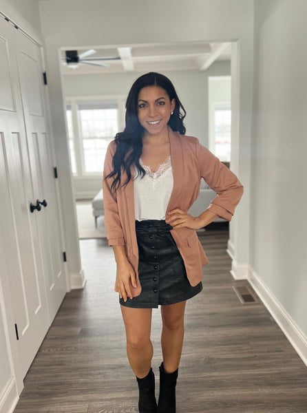 Tan womens blazer - Ayden Rose