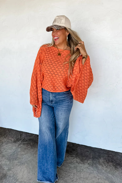 Fall bell sleeve top