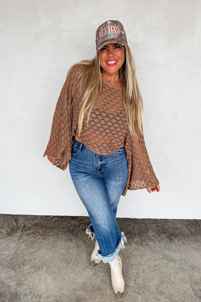 Fall bell sleeve top