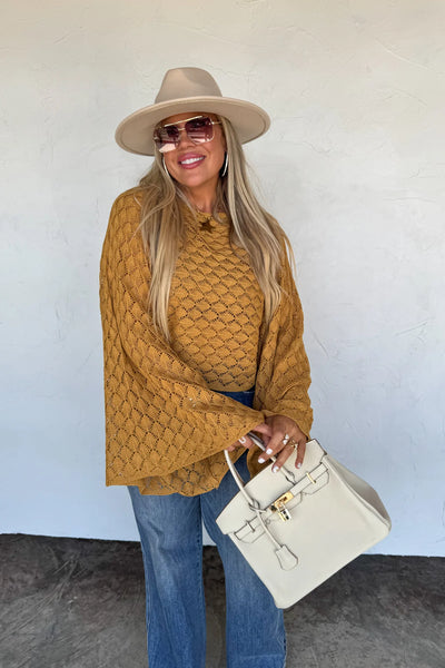 Fall bell sleeve top