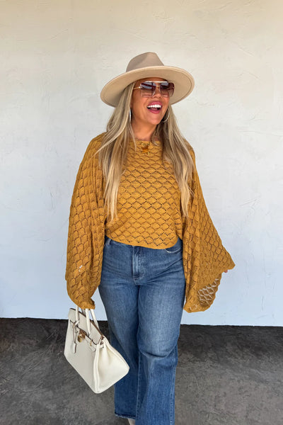 Fall bell sleeve top