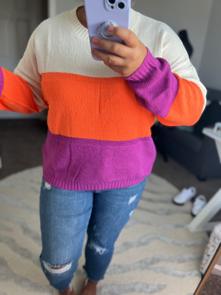 Fall fun Colorblock sweater