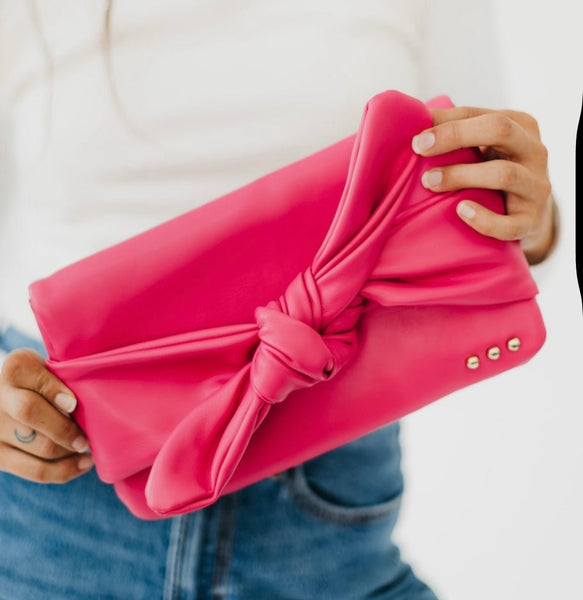 Bow design clutch purse - Ayden Rose