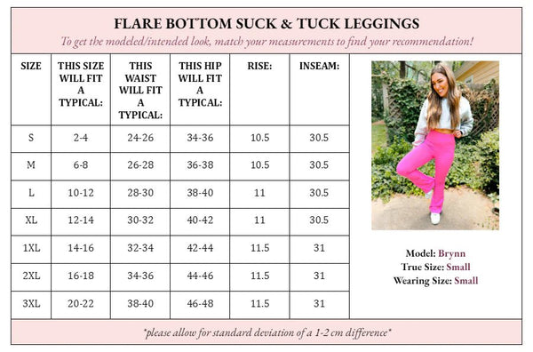 Flare bottom compression leggings - Ayden Rose