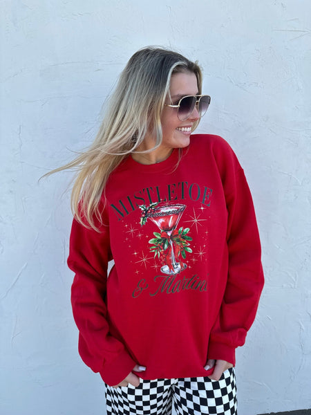 Mistletoe Martini holiday graphic sweatshirt - Ayden Rose