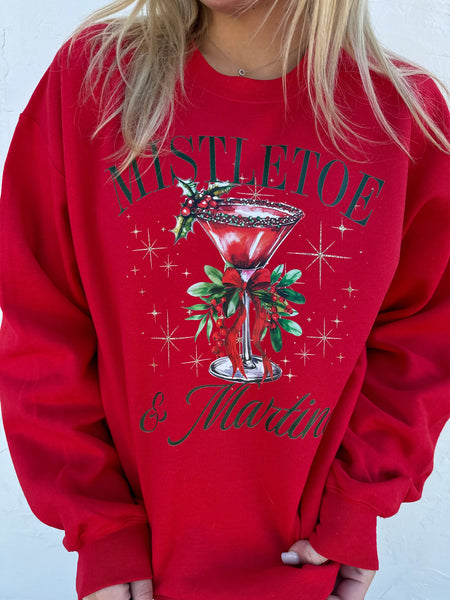 Mistletoe Martini holiday graphic sweatshirt - Ayden Rose