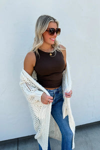 Open knit cardigan - Ayden Rose