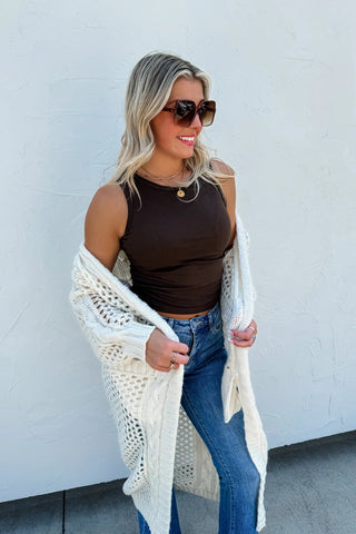 Open knit cardigan - Ayden Rose