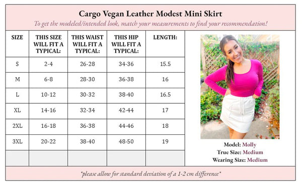 Pre-order White faux leather cargo skirt - Ayden Rose