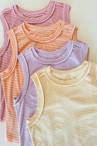 Ribbed striped tank - Ayden Rose