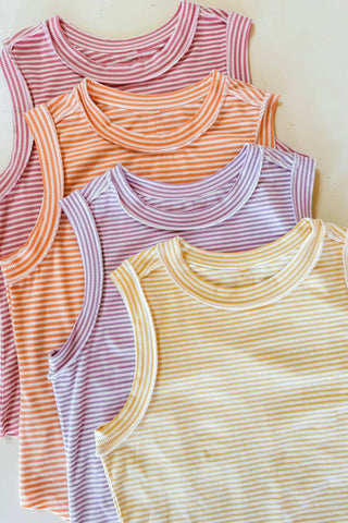 Ribbed striped tank - Ayden Rose