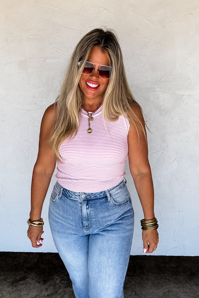 Ribbed striped tank - Ayden Rose