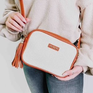 Straw woven camara bag - Ayden Rose