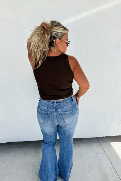 Tummy control wide leg jeans available in 3 lengths! - Ayden Rose