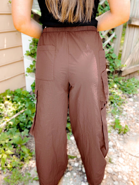 Windbreaker cargo wide leg pants - Ayden Rose