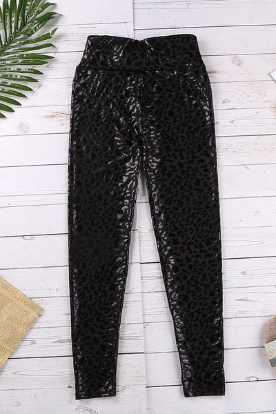 Black leopard leggings - Ayden Rose