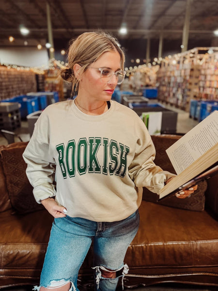 “Bookish” graphic crewneck sweatshirt - Ayden Rose
