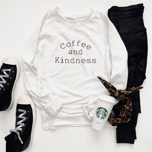 “Coffee and kindness” long sleeved pullover - Ayden Rose