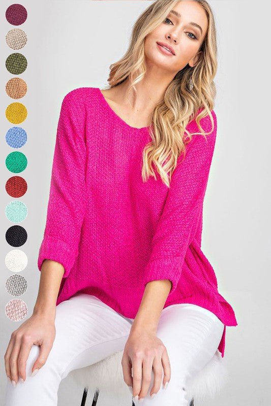 Crew Neck Knit Sweater - Ayden Rose