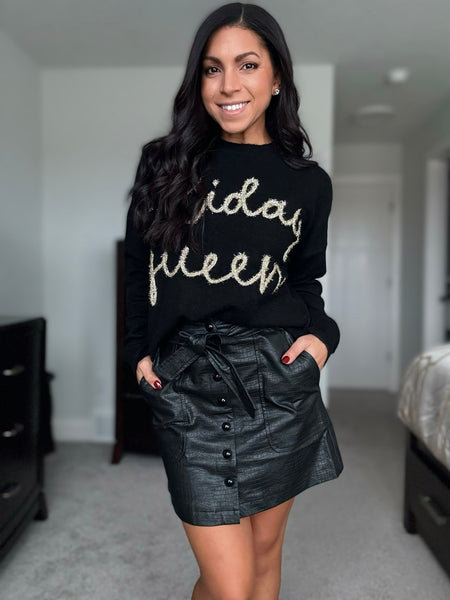 Faux leather skirt - Ayden Rose
