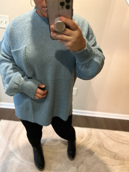 French blue soft legging sweater - Ayden Rose