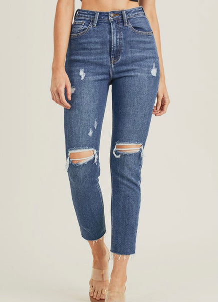 Relaxed distressed skinny jeans - Ayden Rose