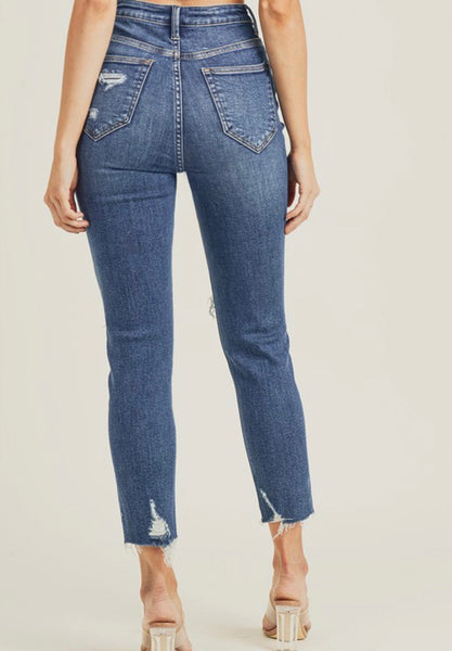 Relaxed distressed skinny jeans - Ayden Rose