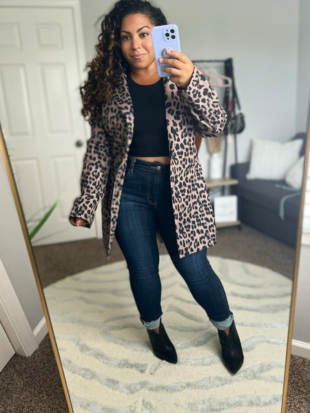 Statement piece leopard blazer jacket - Ayden Rose