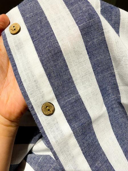 Striped linen tunic top - Ayden Rose