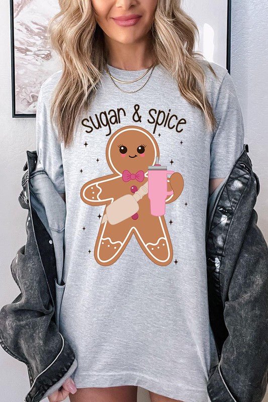 Sugar and spice holiday unisex graphic tee - Ayden Rose