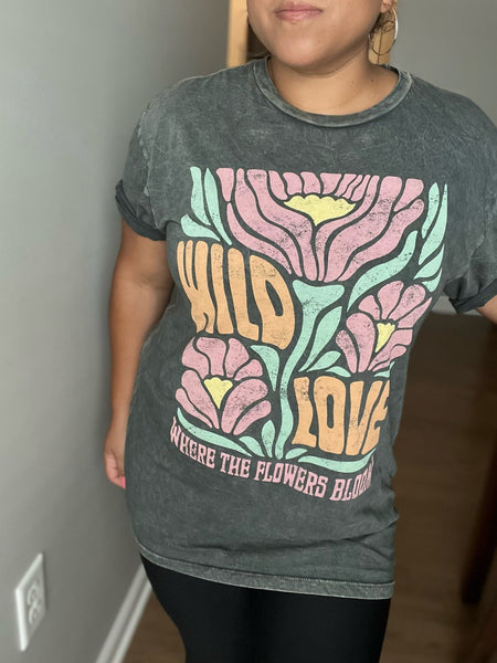 Wild Love Where The Flowers Bloom Graphic Top - Ayden Rose