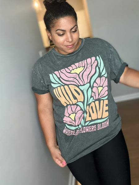 Wild Love Where The Flowers Bloom Graphic Top - Ayden Rose